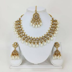 Necklace Gold Plated Kundan Set